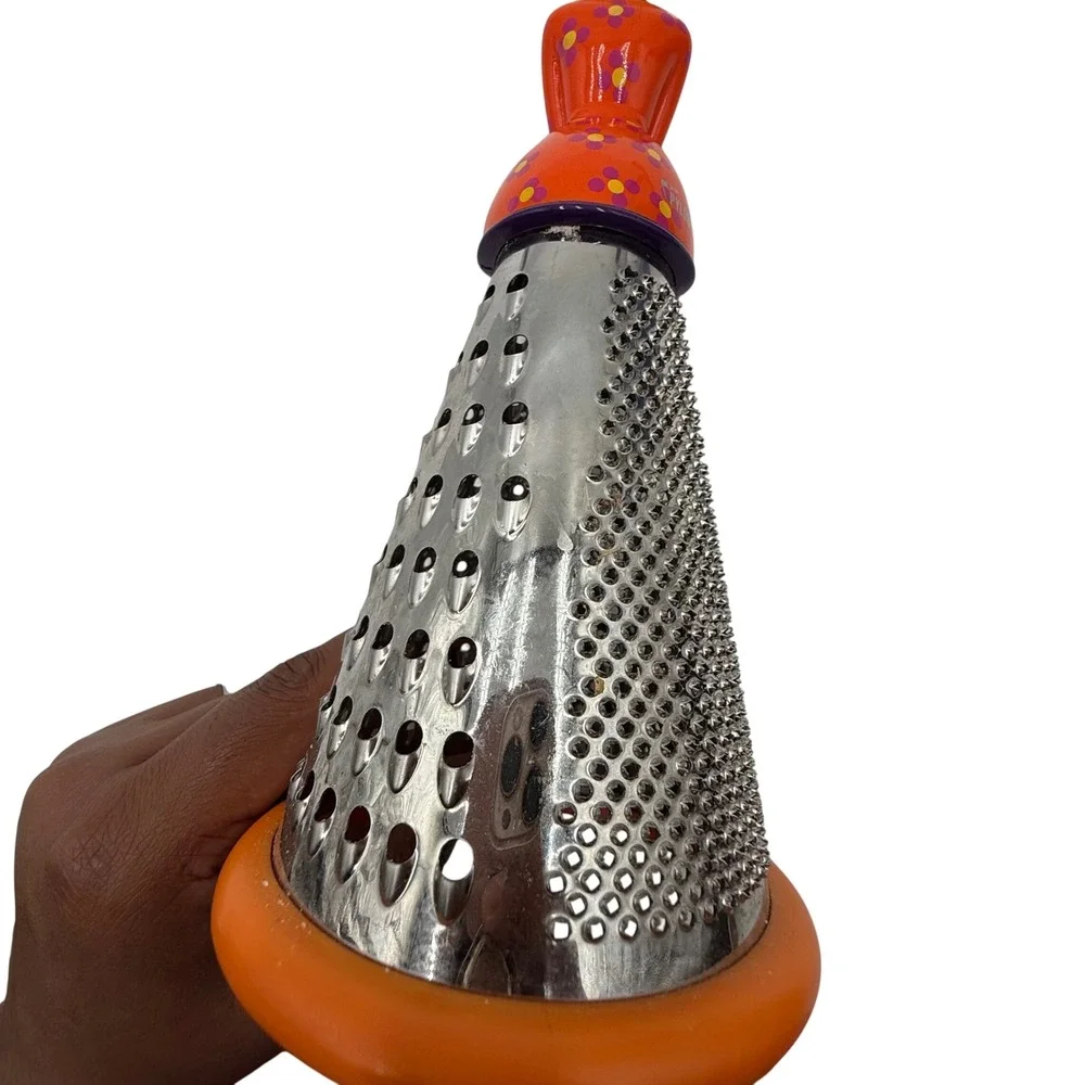 Pylones Paris Ma Dame Cheese Grater Lady Figurine Orange Floral 9.5